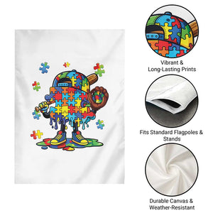 Autism Acceptance Baseball Garden Flag Colorful Drip Graphic Neurodiversity Support TS12 Print Your Wear