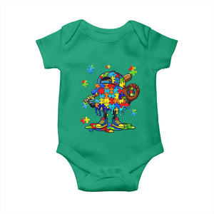 Autism Acceptance Baseball Baby Onesie Colorful Drip Graphic Neurodiversity Support TS12 Irish Green Print Your Wear