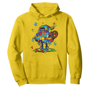 Autism Acceptance Baseball Hoodie Colorful Drip Graphic Neurodiversity Support TS12 Daisy Print Your Wear
