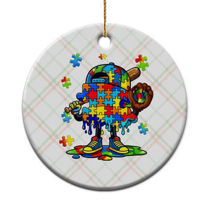 Autism Acceptance Baseball Ceramic Ornament Colorful Drip Graphic Neurodiversity Support TS12 1pc Christmas Plaid Print Your Wear