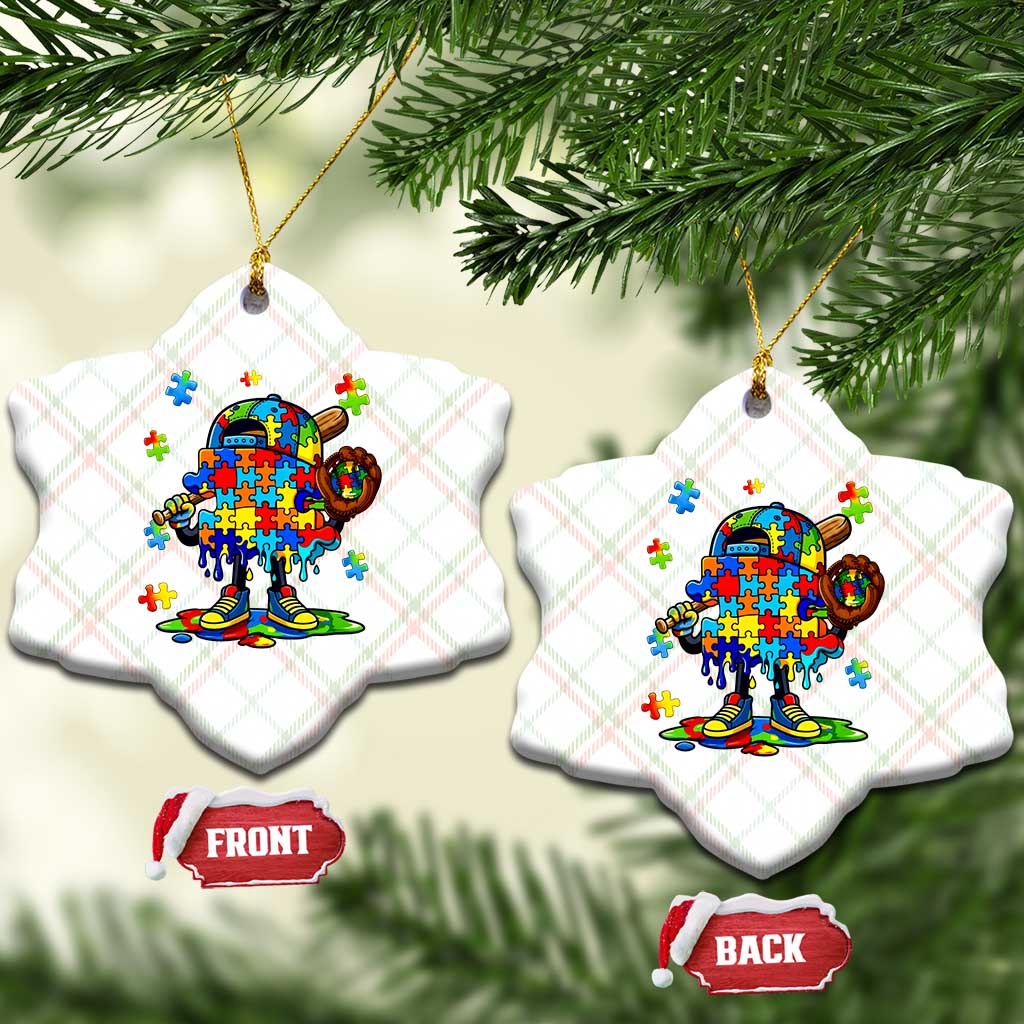 Autism Acceptance Baseball Ceramic Ornament Colorful Drip Graphic Neurodiversity Support TS12 Print Your Wear