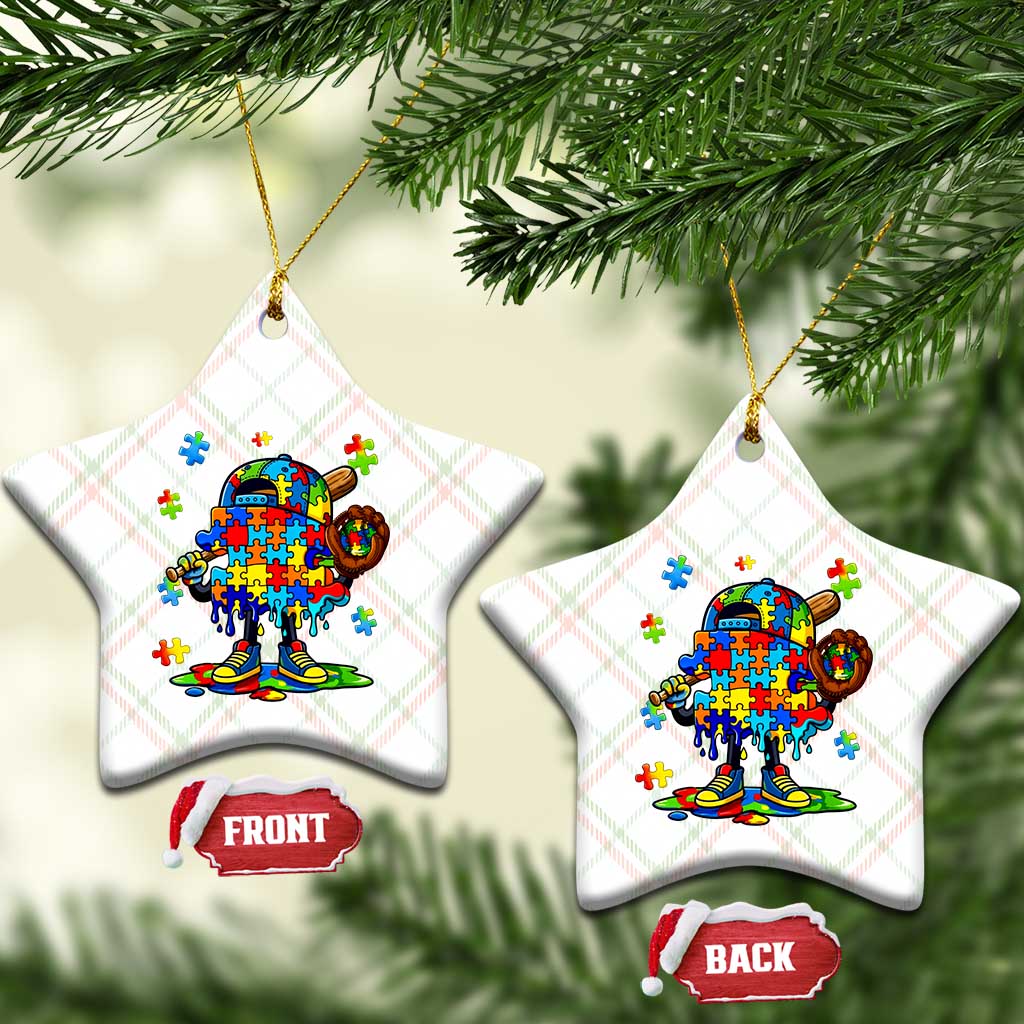 Autism Acceptance Baseball Ceramic Ornament Colorful Drip Graphic Neurodiversity Support TS12 Print Your Wear