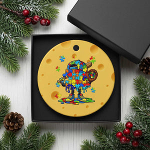 Autism Acceptance Baseball Ceramic Ornament Colorful Drip Graphic Neurodiversity Support TS12 1pc Yellow Cheese Print Your Wear
