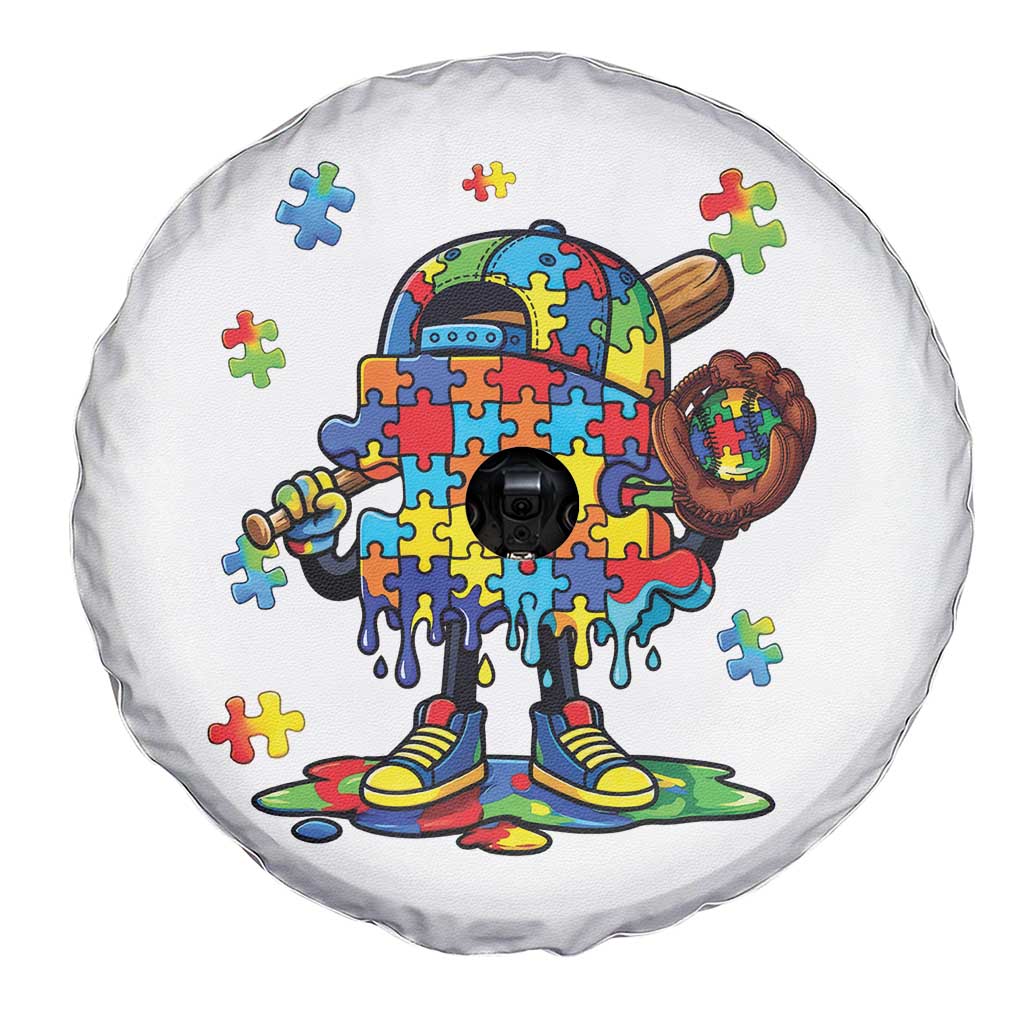 Autism Acceptance Baseball Spare Tire Cover Colorful Drip Graphic Neurodiversity Support TS12 Print Your Wear