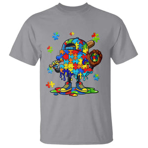 Autism Acceptance Baseball T Shirt Colorful Drip Graphic Neurodiversity Support TS12 Sport Gray Print Your Wear
