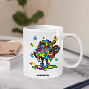 Autism Acceptance Baseball Coffee Mug Colorful Drip Graphic Neurodiversity Support TS12 Print Your Wear