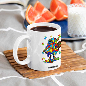 Autism Acceptance Baseball Coffee Mug Colorful Drip Graphic Neurodiversity Support TS12 Print Your Wear