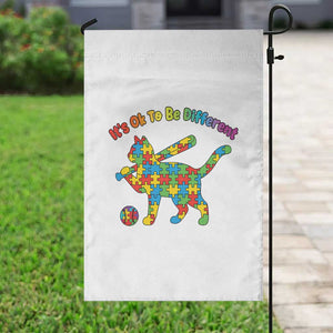 Autism Acceptance Baseball Cat Garden Flag It Is Ok To Be Different TS12 Print Your Wear