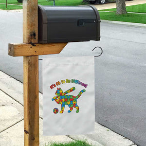 Autism Acceptance Baseball Cat Garden Flag It Is Ok To Be Different TS12 Print Your Wear