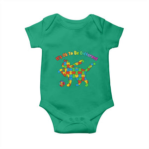 Autism Acceptance Baseball Cat Baby Onesie It Is Ok To Be Different TS12 Irish Green Print Your Wear