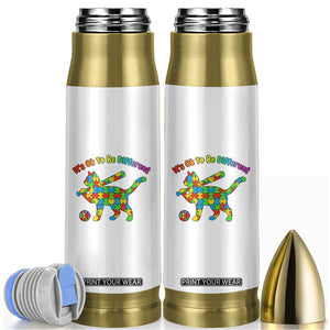 Autism Acceptance Baseball Cat Bullet Tumbler It Is Ok To Be Different TS12 White Print Your Wear