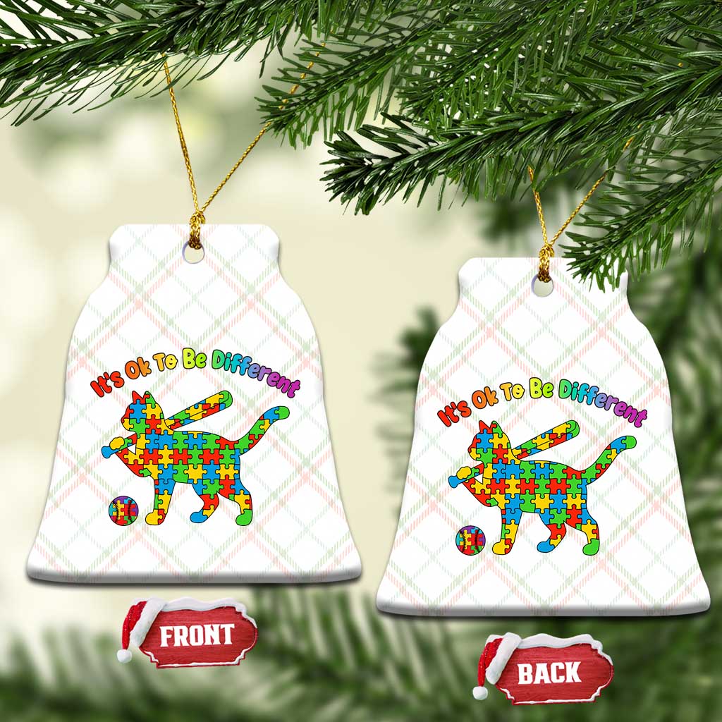 Autism Acceptance Baseball Cat Ceramic Ornament It Is Ok To Be Different TS12 Print Your Wear