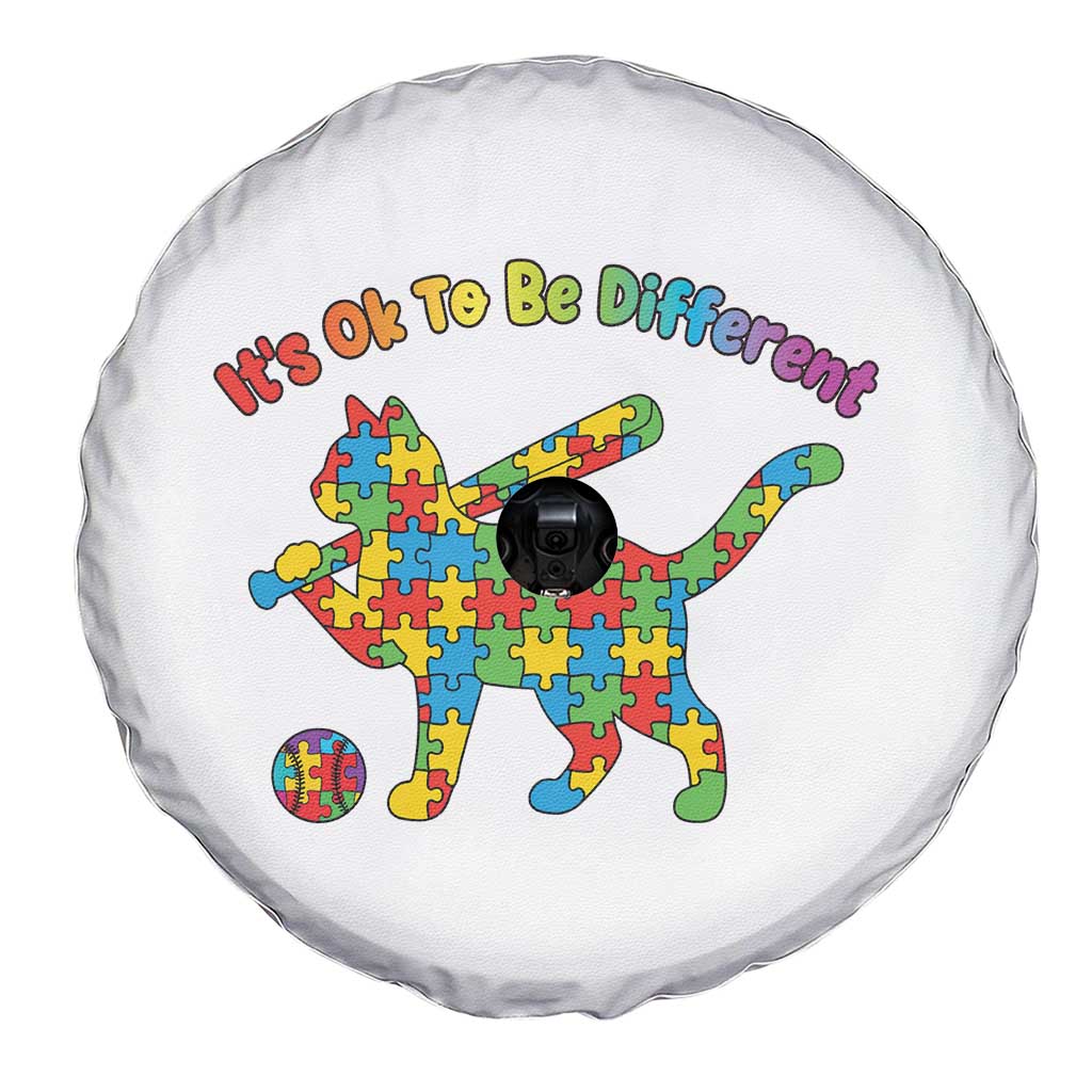 Autism Acceptance Baseball Cat Spare Tire Cover It Is Ok To Be Different TS12 Print Your Wear