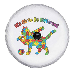 Autism Acceptance Baseball Cat Spare Tire Cover It Is Ok To Be Different TS12 Print Your Wear