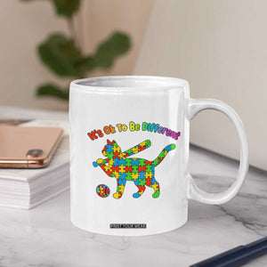 Autism Acceptance Baseball Cat Coffee Mug It Is Ok To Be Different TS12 Print Your Wear
