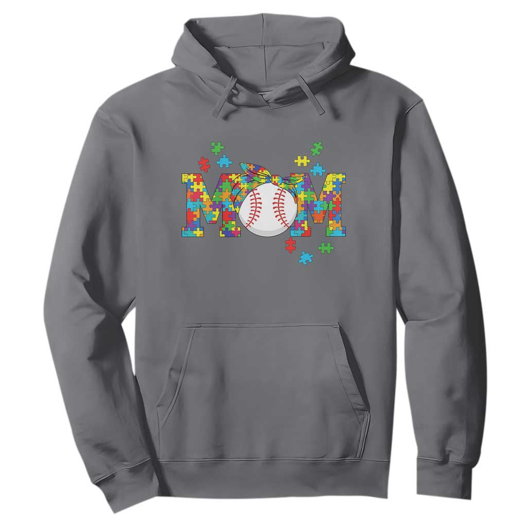 Autism Acceptance Baseball Mom Hoodie Proud Mom Inclusive Support Graphic TS12 Charcoal Print Your Wear