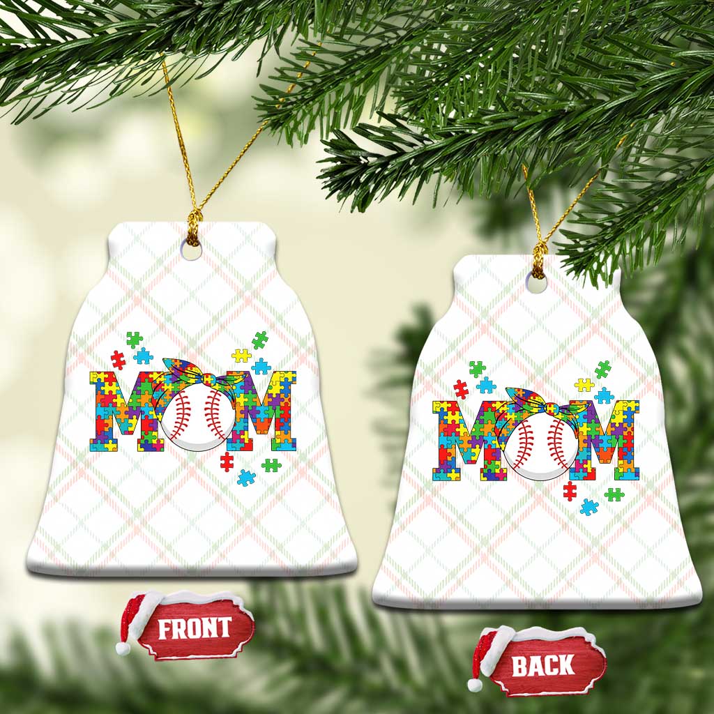 Autism Acceptance Baseball Mom Ceramic Ornament Proud Mom Inclusive Support Graphic TS12 Print Your Wear