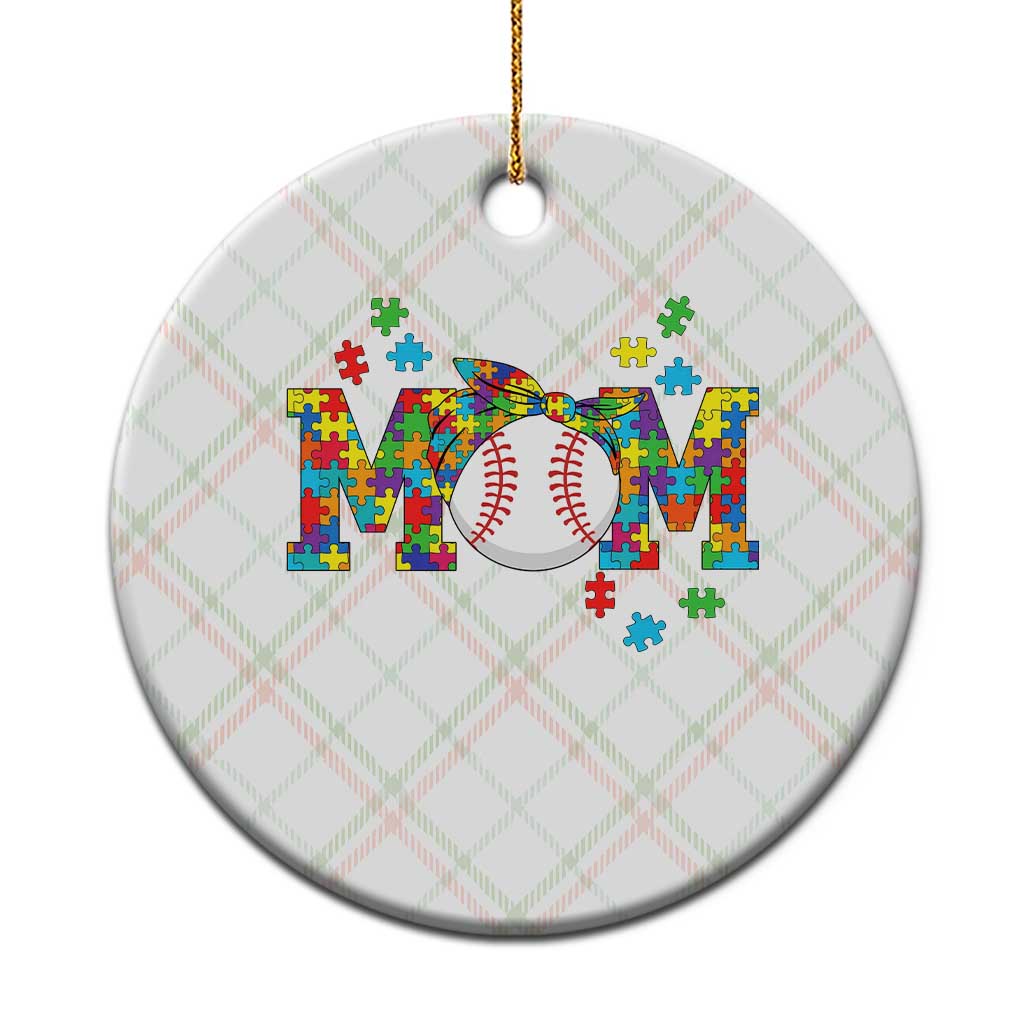 Autism Acceptance Baseball Mom Ceramic Ornament Proud Mom Inclusive Support Graphic TS12 1pc Christmas Plaid Print Your Wear
