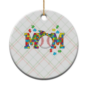 Autism Acceptance Baseball Mom Ceramic Ornament Proud Mom Inclusive Support Graphic TS12 1pc Christmas Plaid Print Your Wear