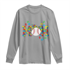 Autism Acceptance Baseball Mom Long Sleeve Shirt Proud Mom Inclusive Support Graphic TS12 Sport Gray Print Your Wear