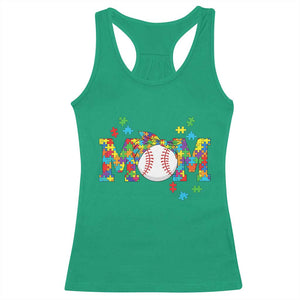Autism Acceptance Baseball Mom Racerback Tank Top Proud Mom Inclusive Support Graphic TS12 Irish Green Print Your Wear