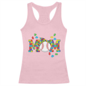 Autism Acceptance Baseball Mom Racerback Tank Top Proud Mom Inclusive Support Graphic TS12 Light Pink Print Your Wear