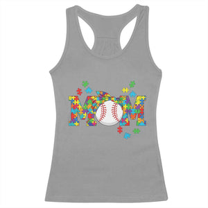 Autism Acceptance Baseball Mom Racerback Tank Top Proud Mom Inclusive Support Graphic TS12 Sport Gray Print Your Wear