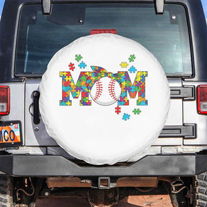 Autism Acceptance Baseball Mom Spare Tire Cover Proud Mom Inclusive Support Graphic TS12 No hole White Print Your Wear