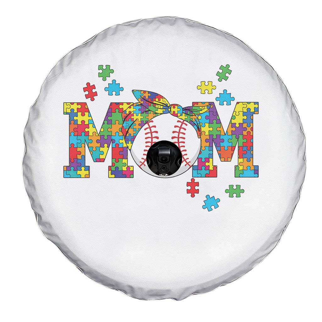Autism Acceptance Baseball Mom Spare Tire Cover Proud Mom Inclusive Support Graphic TS12 Print Your Wear