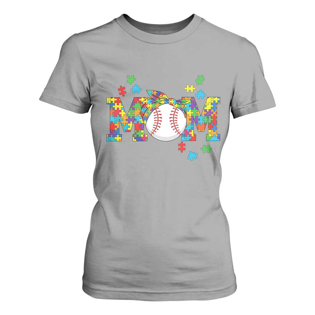 Autism Acceptance Baseball Mom T Shirt For Women Proud Mom Inclusive Support Graphic TS12 Sport Gray Print Your Wear