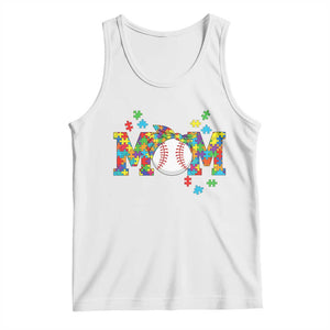 Autism Acceptance Baseball Mom Tank Top Proud Mom Inclusive Support Graphic TS12 White Print Your Wear