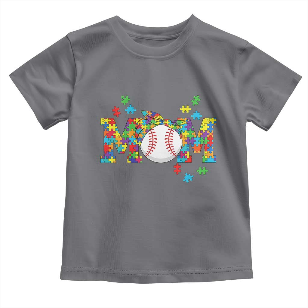 Autism Acceptance Baseball Mom Toddler T Shirt Proud Mom Inclusive Support Graphic TS12 Charcoal Print Your Wear
