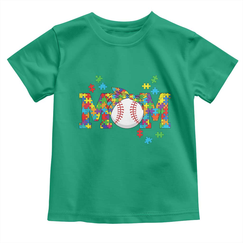Autism Acceptance Baseball Mom Toddler T Shirt Proud Mom Inclusive Support Graphic TS12 Irish Green Print Your Wear