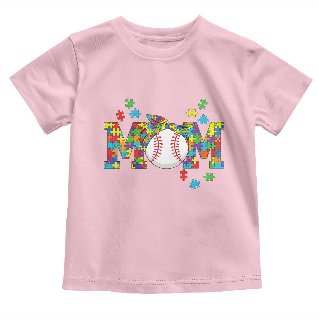 Autism Acceptance Baseball Mom Toddler T Shirt Proud Mom Inclusive Support Graphic TS12 Light Pink Print Your Wear