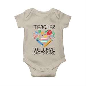 Teacher Welcome Back To School Baby Onesie Cute Classroom Gift TS12 Sand Print Your Wear