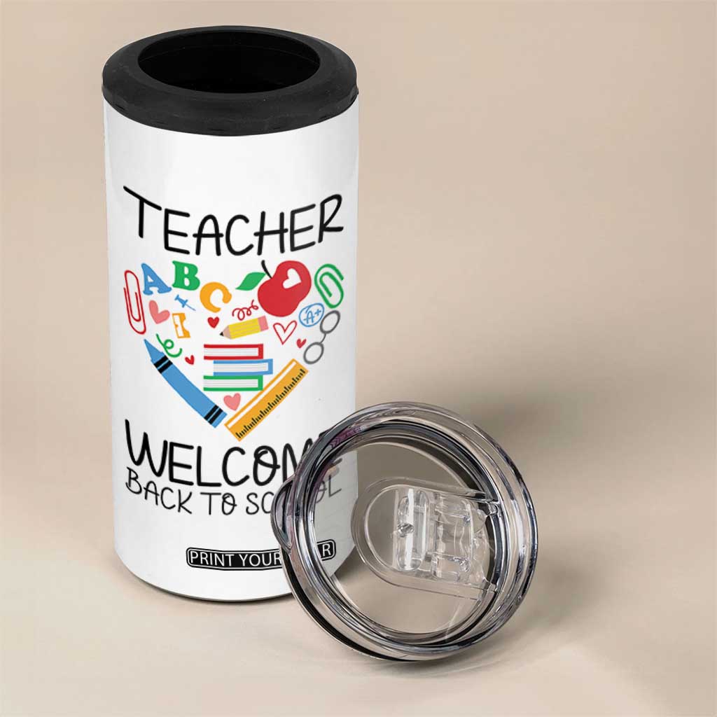 Teacher Welcome Back To School 4 in 1 Can Cooler Tumbler Cute Classroom Gift TS12 Print Your Wear