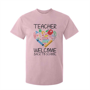 Teacher Welcome Back To School T Shirt For Kid Cute Classroom Gift TS12 Light Pink Print Your Wear