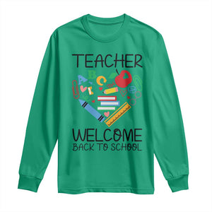 Teacher Welcome Back To School Long Sleeve Shirt Cute Classroom Gift TS12 Irish Green Print Your Wear
