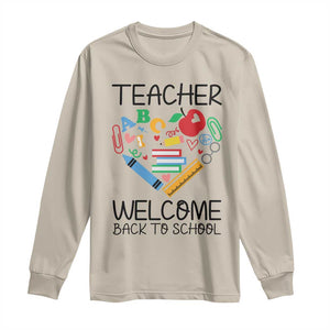 Teacher Welcome Back To School Long Sleeve Shirt Cute Classroom Gift TS12 Sand Print Your Wear