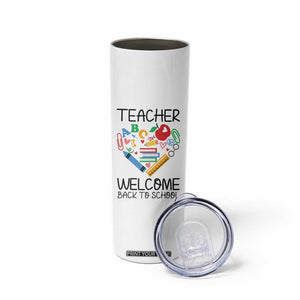 Teacher Welcome Back To School Skinny Tumbler Cute Classroom Gift TS12 Print Your Wear