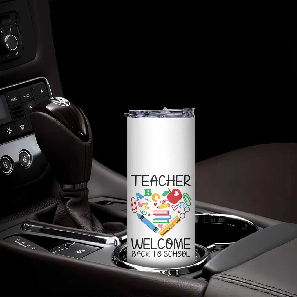 Teacher Welcome Back To School Skinny Tumbler Cute Classroom Gift TS12 Print Your Wear