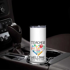 Teacher Welcome Back To School Skinny Tumbler Cute Classroom Gift TS12 Print Your Wear