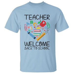 Teacher Welcome Back To School T Shirt Cute Classroom Gift TS12 Light Blue Print Your Wear