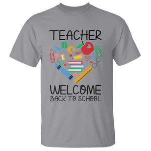 Teacher Welcome Back To School T Shirt Cute Classroom Gift TS12 Sport Gray Print Your Wear