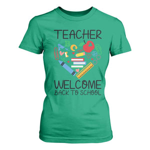 Teacher Welcome Back To School T Shirt For Women Cute Classroom Gift TS12 Irish Green Print Your Wear