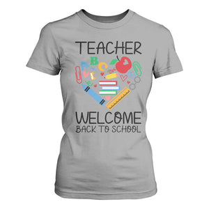 Teacher Welcome Back To School T Shirt For Women Cute Classroom Gift TS12 Sport Gray Print Your Wear