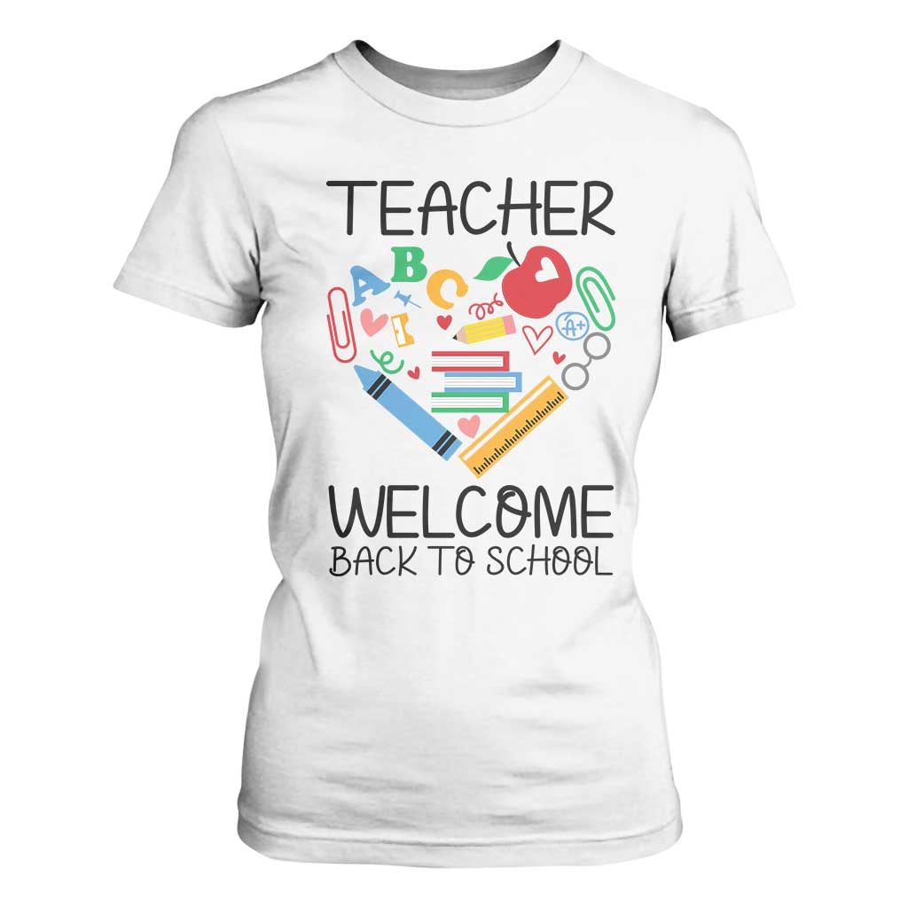 Teacher Welcome Back To School T Shirt For Women Cute Classroom Gift TS12 White Print Your Wear