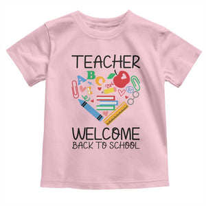 Teacher Welcome Back To School Toddler T Shirt Cute Classroom Gift TS12 Light Pink Print Your Wear
