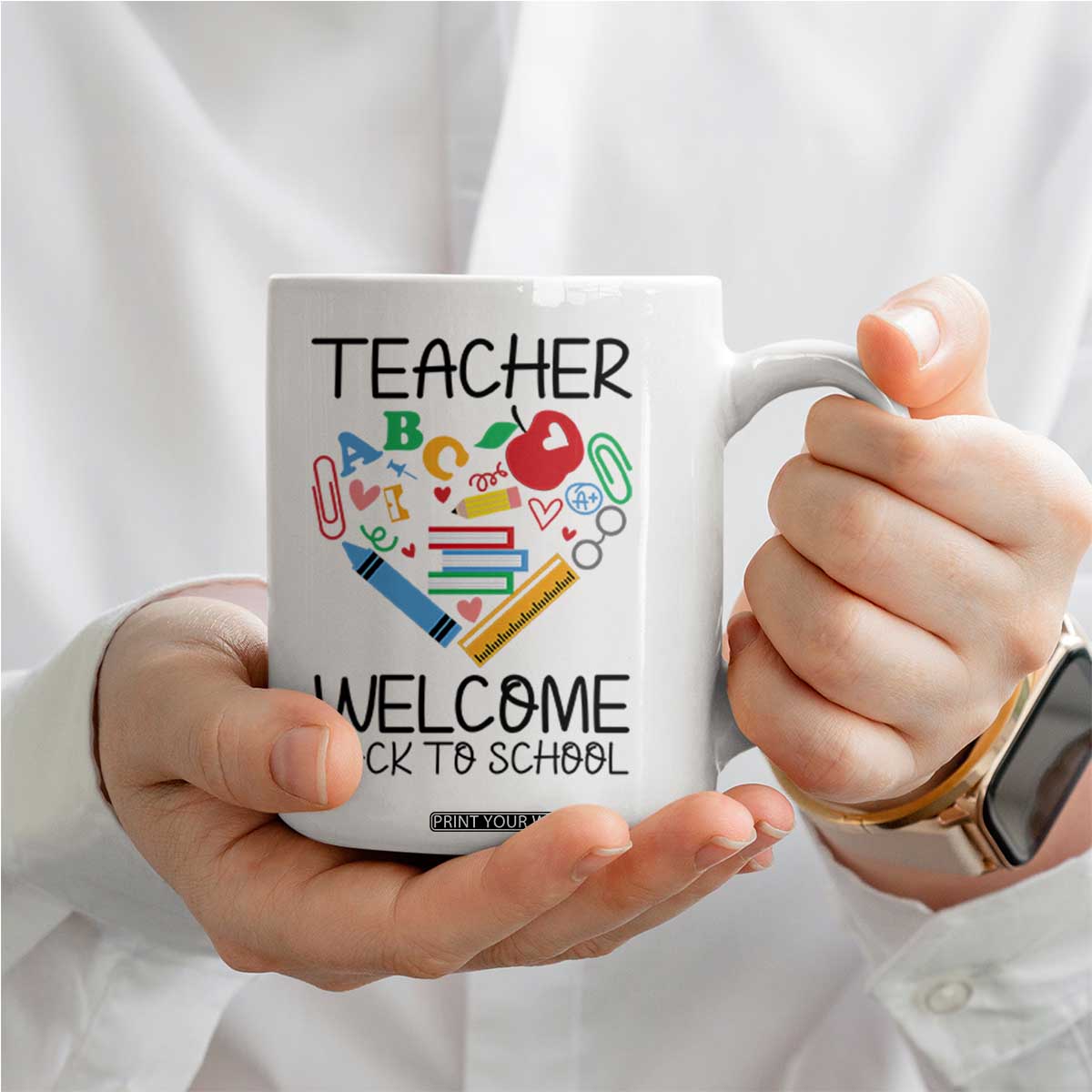 Teacher Welcome Back To School Coffee Mug Cute Classroom Gift TS12 Print Your Wear
