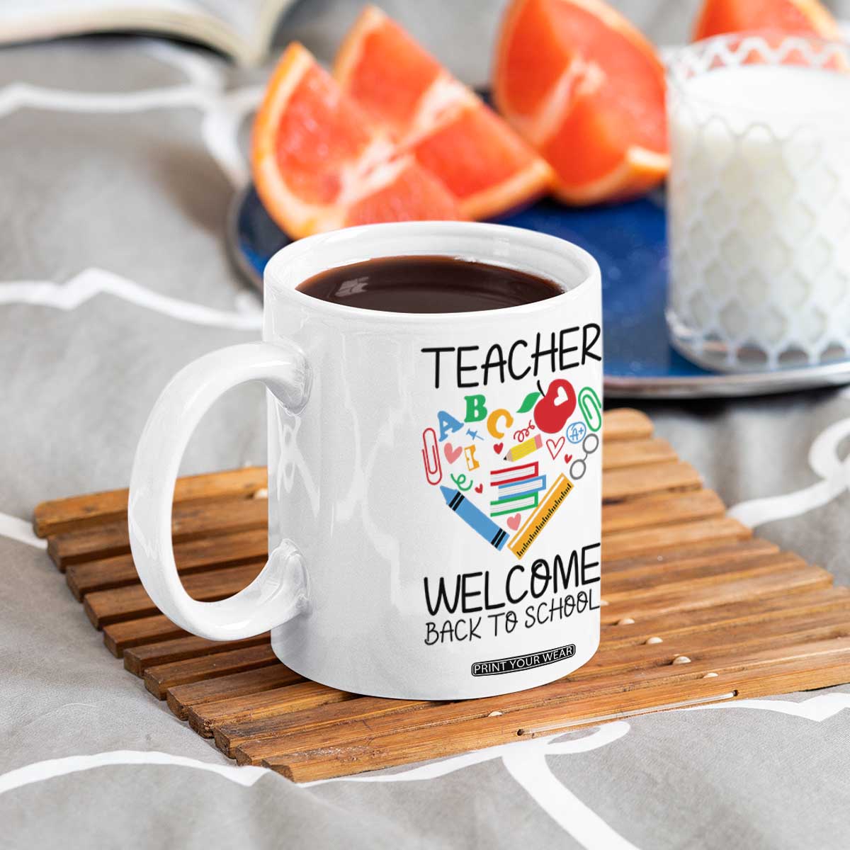 Teacher Welcome Back To School Coffee Mug Cute Classroom Gift TS12 Print Your Wear